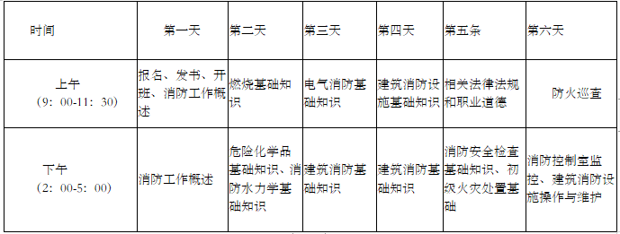 武汉消防学校培训